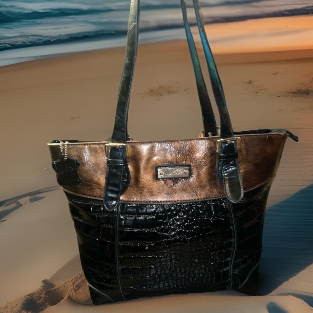 Madi Claire Croc Embossed Large Tote
